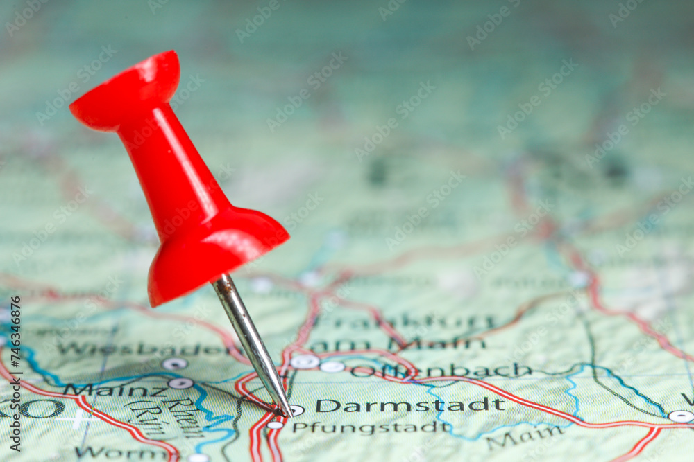 Darmstadt pin on map of Germany Darmstadt pin on map of Germany