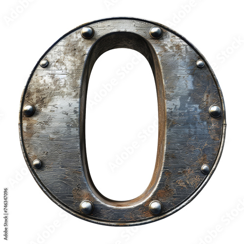 Sleek O Isolated on Transparent or White Background, PNG