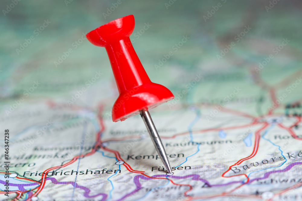 Fussen pin on map of Germany Fussen pin on map of Germany