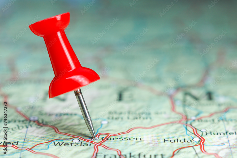 Giessen pin on map of Germany Giessen pin on map of Germany