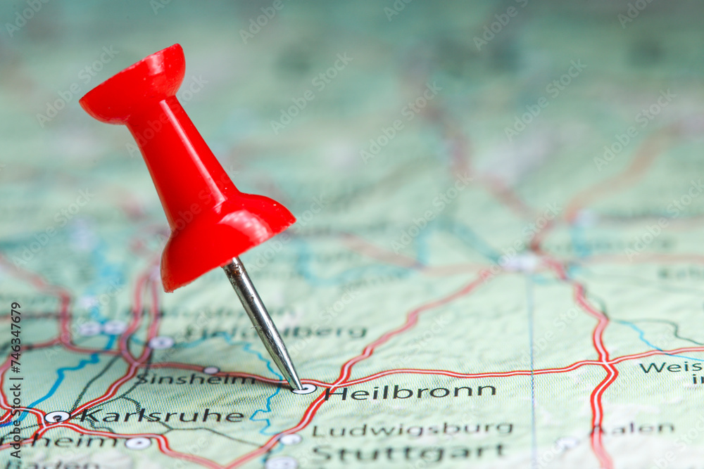 Heilbronn, Germany pin on map