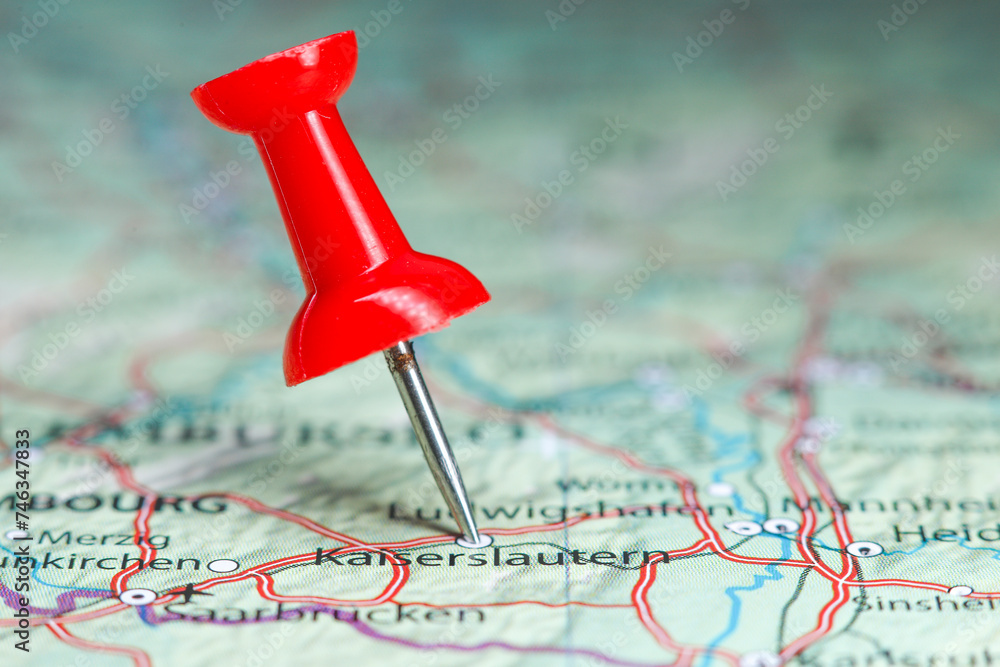 Kaiserlautern pin on map of Germany Kaiserlautern pin on map of Germany