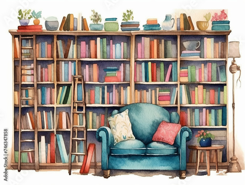 Watercolor reading corner  © Alua