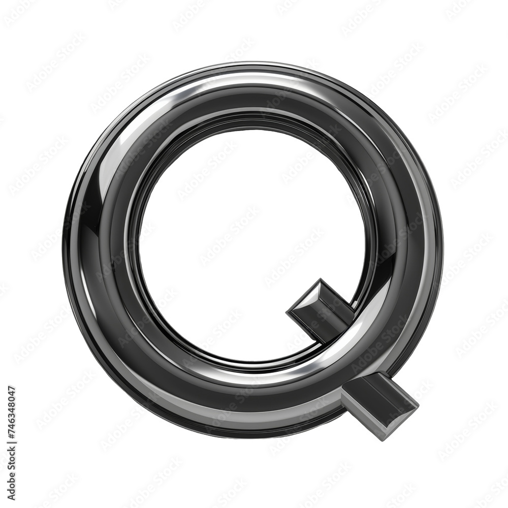 Sleek Q Isolated on Transparent or White Background, PNG Sleek Q Isolated on Transparent or White Background, PNG