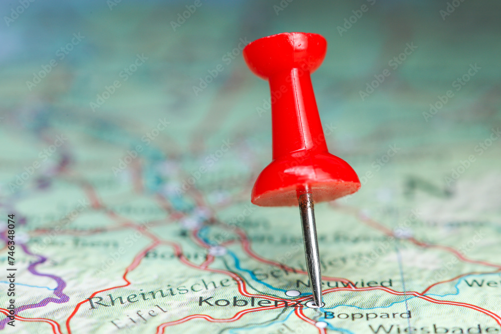 Koblen pin on map of Germany Koblen pin on map of Germany