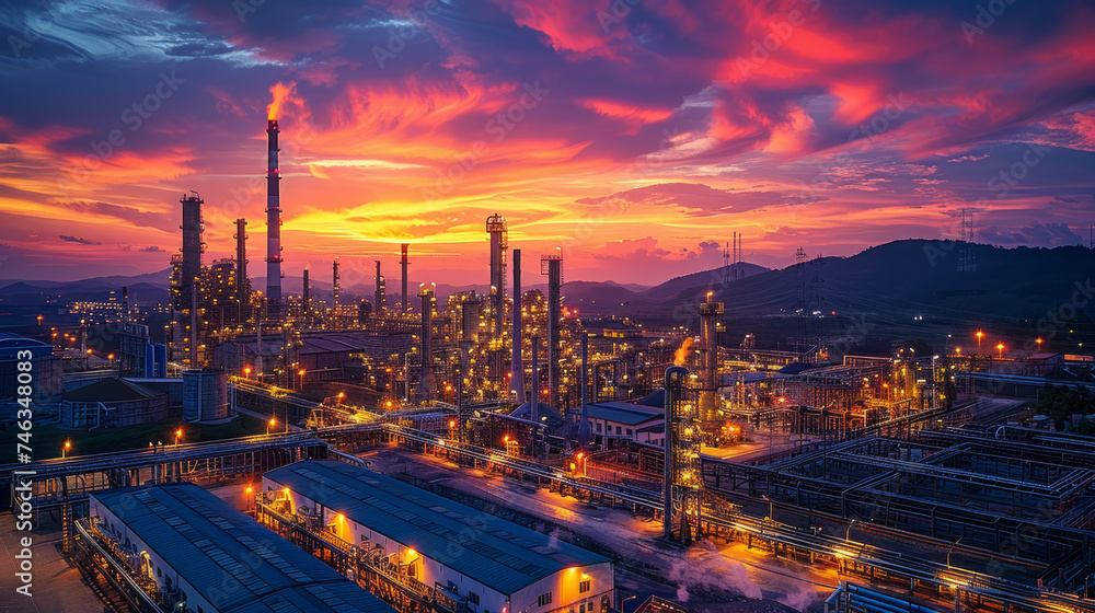 Naklejka premium Ensuring safety measures in an industrial setting,generative ai