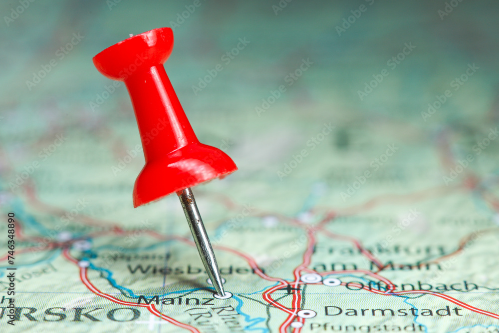 Mainz pin on map of Germany Mainz pin on map of Germany
