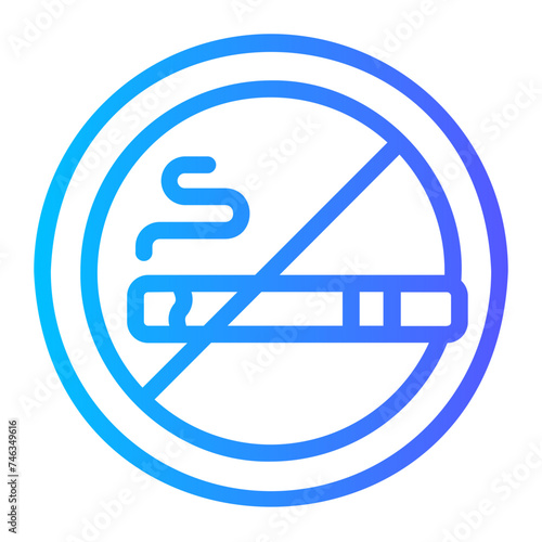 no smoking gradient icon