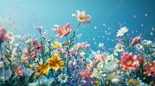 Background with flowers. © Rabia Fatima