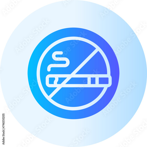 no smoking gradient icon