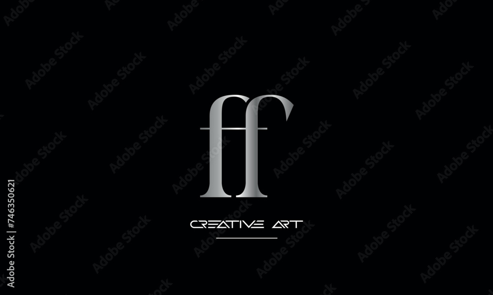FF, F, abstract letters logo monogram FF, F, abstract letters logo monogram