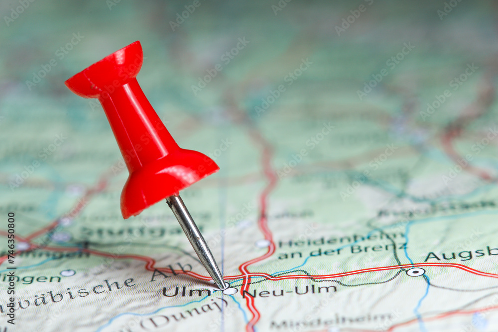 Ulm pin on map of Germany Ulm pin on map of Germany