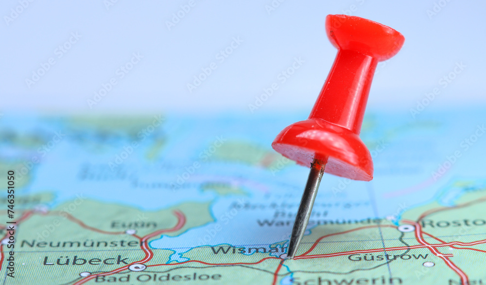 Wismar, Germany pin on map Wismar, Germany pin on map
