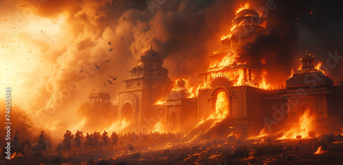 Firestorm of Destiny: Crafting an Image of the Khandava Forest Blaze in Mahabharata