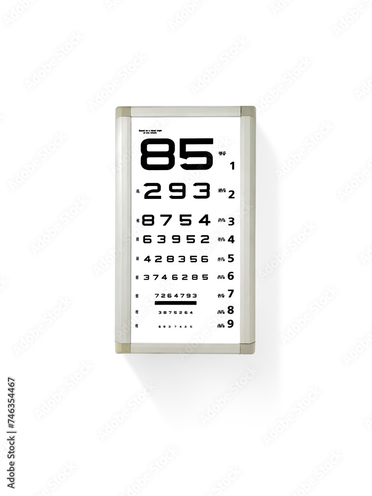 Snellen eye chart in vision clinic PNG transparent Stock Illustration ...
