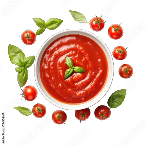fresh Tomato sauce in a bowl png