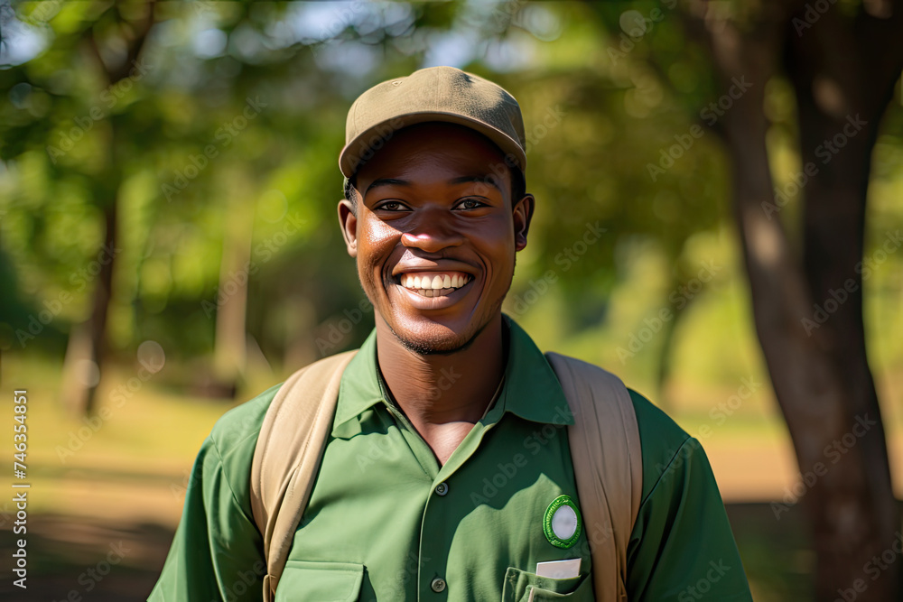 Smiling Local Guide in Uniform, Asian Tourism, Vietnam Explore, Travel Assistance Smiling Local Guide in Uniform, Asian Tourism, Vietnam Explore, Travel Assistance