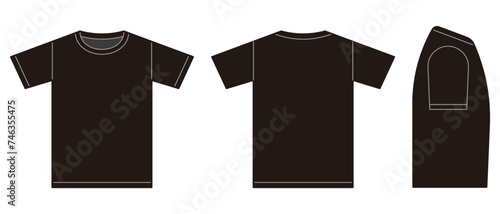 半袖Tシャツの絵型イラスト
