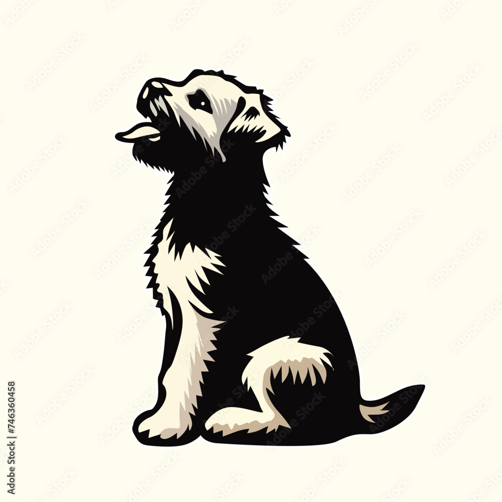Border Terrier sitting looking up illustration Vector
Border Terrier sitting looking up illustration Vector