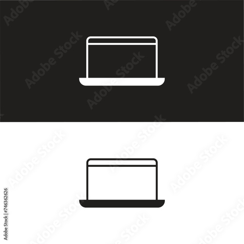 Laptop modern frameless with blank screen isolated on transparent background - super high detailed photorealistic esp 10 vector