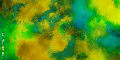 Abstract Wallpaper green old grungy texture surface. Green sky with clouds watercolor texture streaks. Abstract green yellow. mist smoky illustration cumulus clouds vector cloud