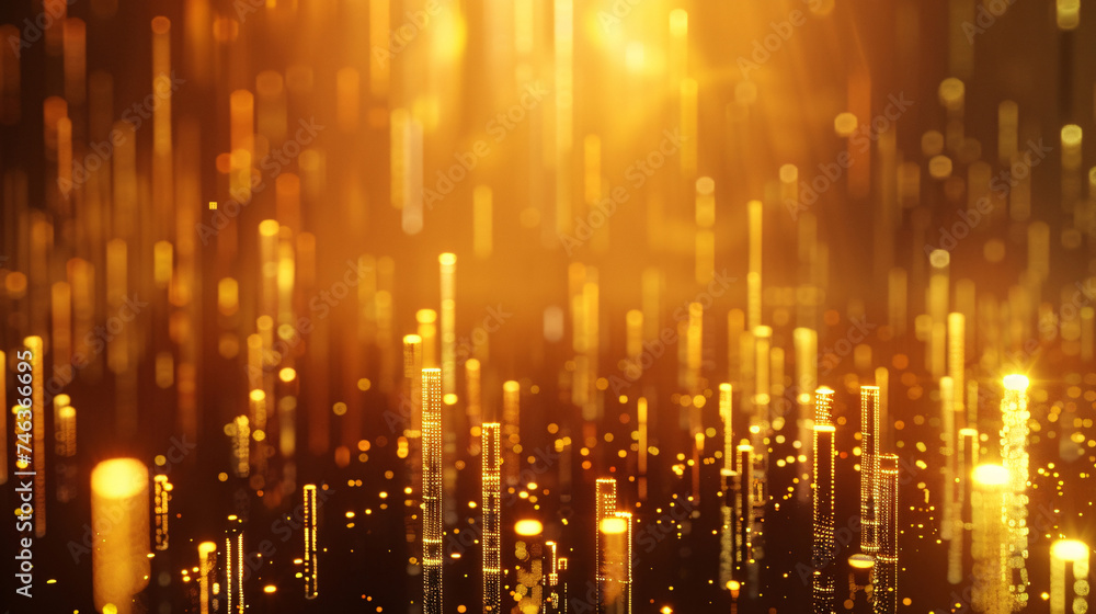 Golden glowing particle lines background, abstract bright texture business luxury wallpaper illustration Golden glowing particle lines background, abstract bright texture business luxury wallpaper illustration