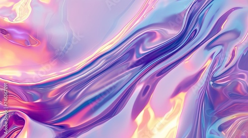 Abstract surreal curves icon. Mesmerizing, composition, fluidity, shapes, iridescent, hues, colors, contemporary, art, design, captivating, visual. Generated by AI