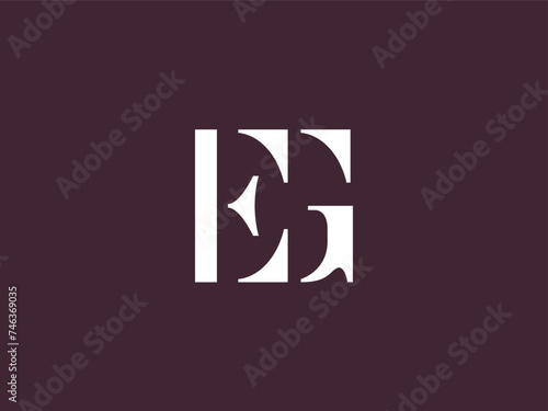 EG logo classic modern mature serif style. With luxurious and exclusive appearance. Best for your fashion, retail, attorney and law company, business consultancy, personal brand, or monogram wedding.