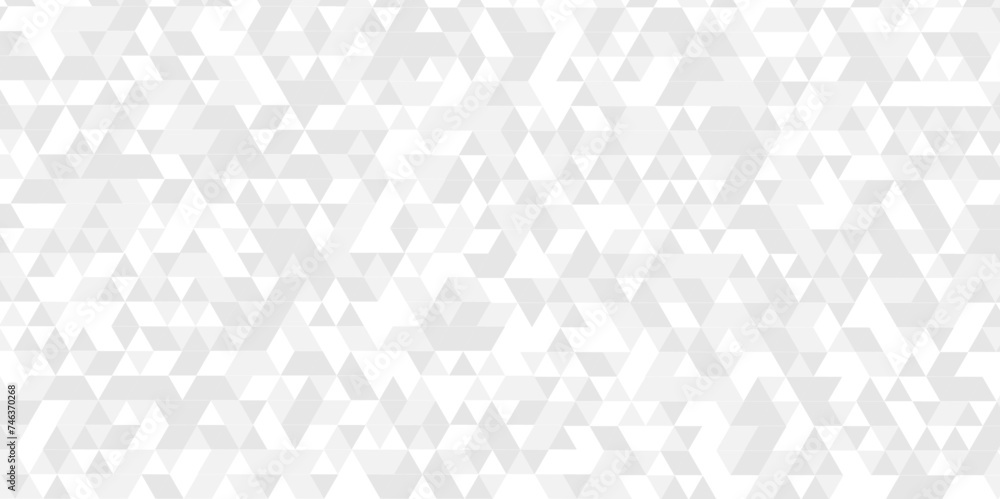 Abstract geometric pattern Gray and White Polygon Mosaic triangle Background, business and corporate background. Minimal diamond vector element metallic chain rough triangular low polygon backdrop. - obrazy, fototapety, plakaty 