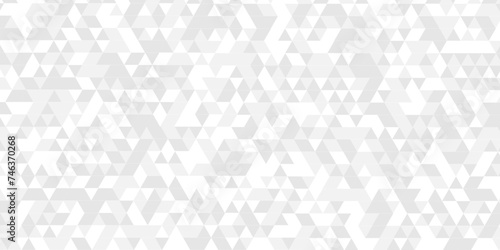 Abstract geometric pattern Gray and White Polygon Mosaic triangle Background, business and corporate background. Minimal diamond vector element metallic chain rough triangular low polygon backdrop. photo