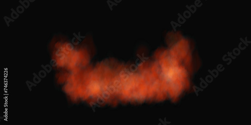 Fog or smoke, red smog clouds on floor, isolated transparent special effect. Vector illustration, morning fog over land or water surface, magic haze. © andreu1990