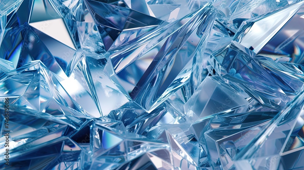 Abstract crystal pattern icon. Closeup, intricate, crystal, formations, detailed, delicate, transparent, shimmering, complexity. Generated by AI Abstract crystal pattern icon. Closeup, intricate, crystal, formations, detailed, delicate, transparent, shimmering, complexity. Generated by AI