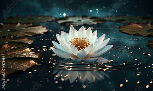 Colorful lotus flower