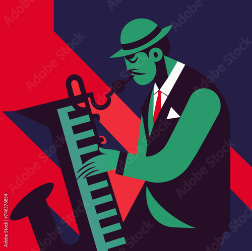 Elegant jazz poster. Vectorial.