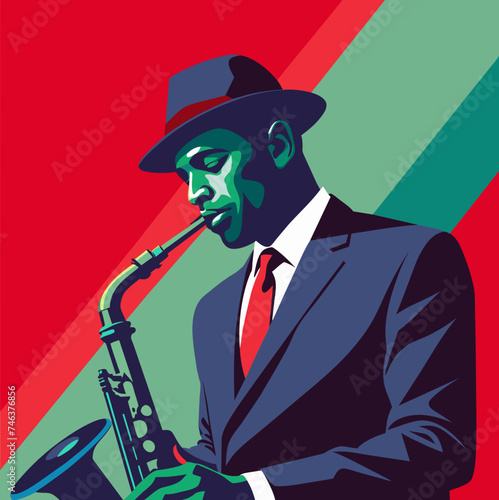 Elegant jazz poster. Vectorial.