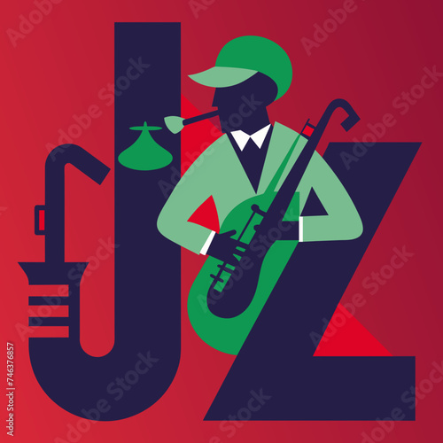 Elegant jazz poster. Vectorial.