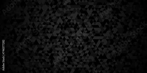 Modern geometric carve cube vector seamless technology black and gray angular background. Abstract geometric pattern gray Polygon Mosaic triangle Background, business and corporate background.