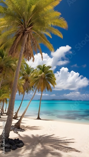 palm tree on the beach © Hassan