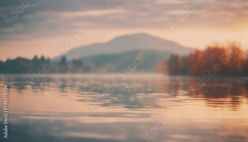 view of aesthetic morning in the lake