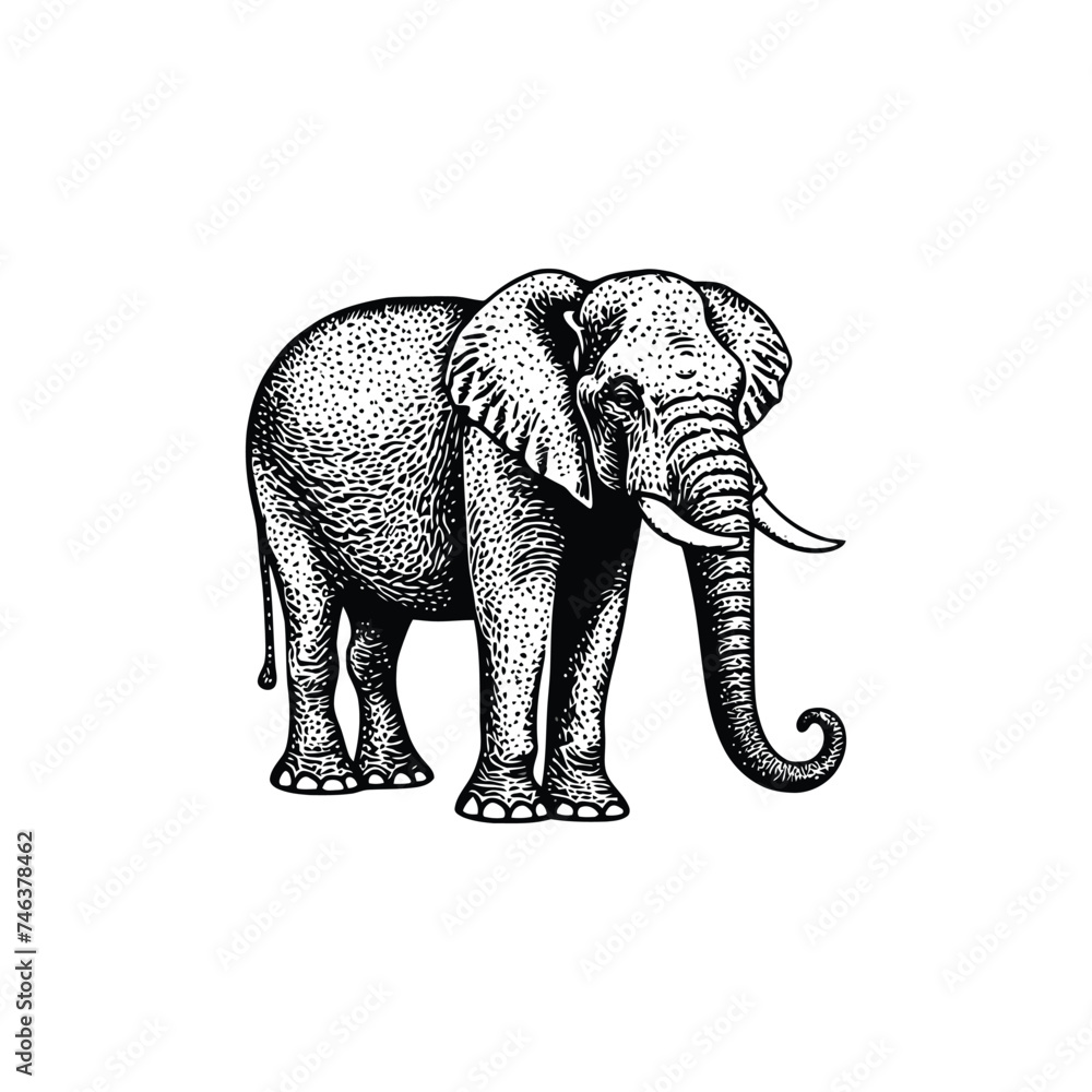 Obraz premium elephant isolated on white