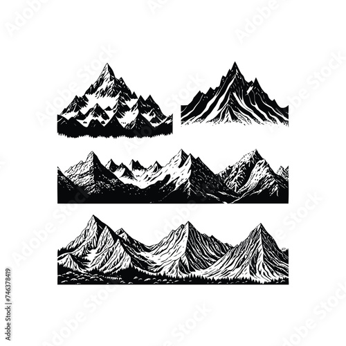 illustration of mountain landscape