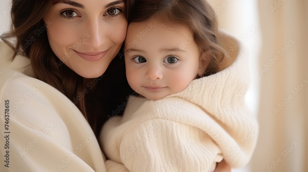 Happy mother and child embracing with copy space for text, mothers day celebration. Happy mothers day Happy mother and child embracing with copy space for text, mothers day celebration. Happy mothers day