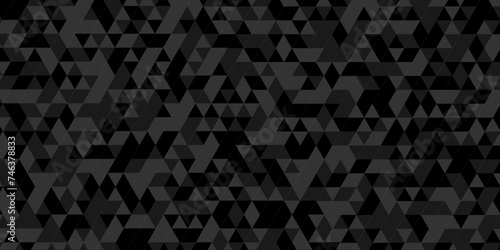 Modern geometric carve cube vector seamless technology black and gray angular background. Abstract geometric pattern gray Polygon Mosaic triangle Background, business and corporate background.