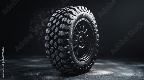 New winter tire with modern tread.