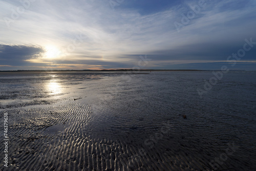 Coast of the Havre de la Vanlée in Normandy region