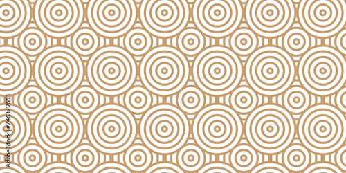 Minimal diamond geometric waves pattern and abstract circle wave line. Brown seamless tile stripe geomatics overlapping create retro square line backdrop pattern background. Overlapping Pattern.