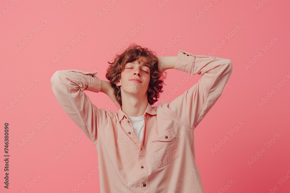 Young modern fashion model portrait isolated background Young modern fashion model portrait isolated background