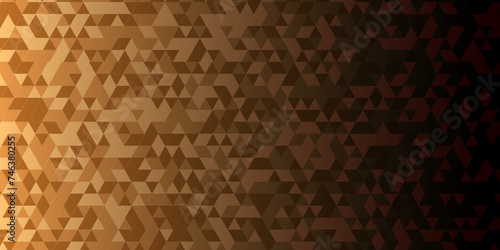 Abstract geometric pattern brown low Polygon Mosaic triangle backdrop, business and corporate background. Minimal diamond vector element metallic chain rough triangular low polygon backdrop.