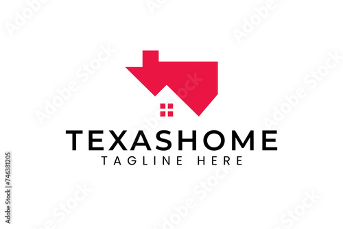 Free Download house with texas shape modern logo design for residence and real estate company business - GFXLoad