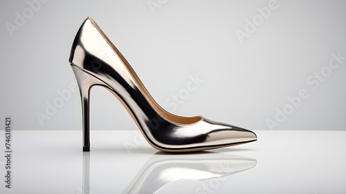 Capturing the Elegance and Drama of High Heels Fashion: Metallic Stiletto Heel